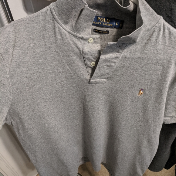 Ralph Lauren polo heathered gray Pima soft size L - Picture 3 of 5